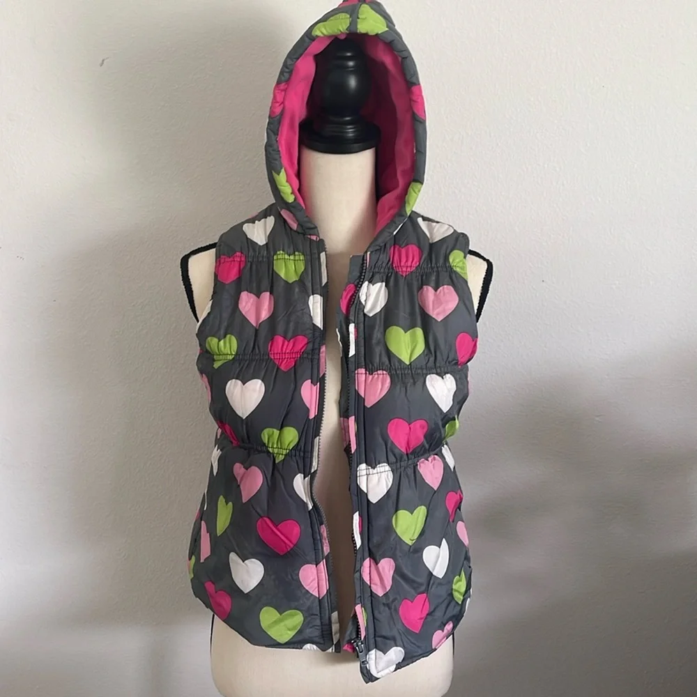 Gymboree Puffer Fall Vest with hood Sz L (Girls)